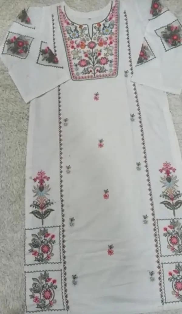 Elegant Women's Stitched Embroidered Shirt And Trouser Set - 2 Pcs