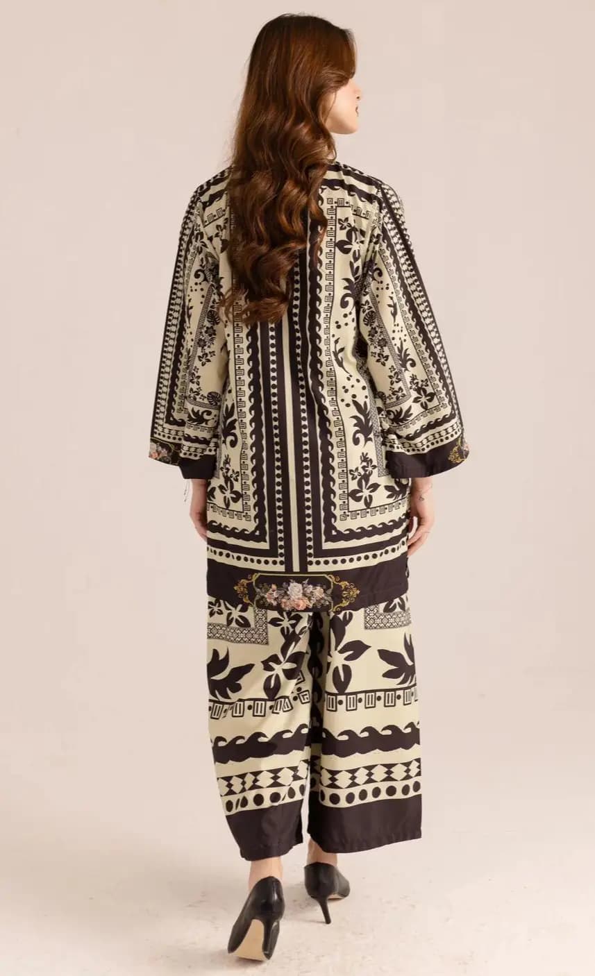 Stylish Women's Stitched Printed Shirt And Trouser Set - 2 Pcs